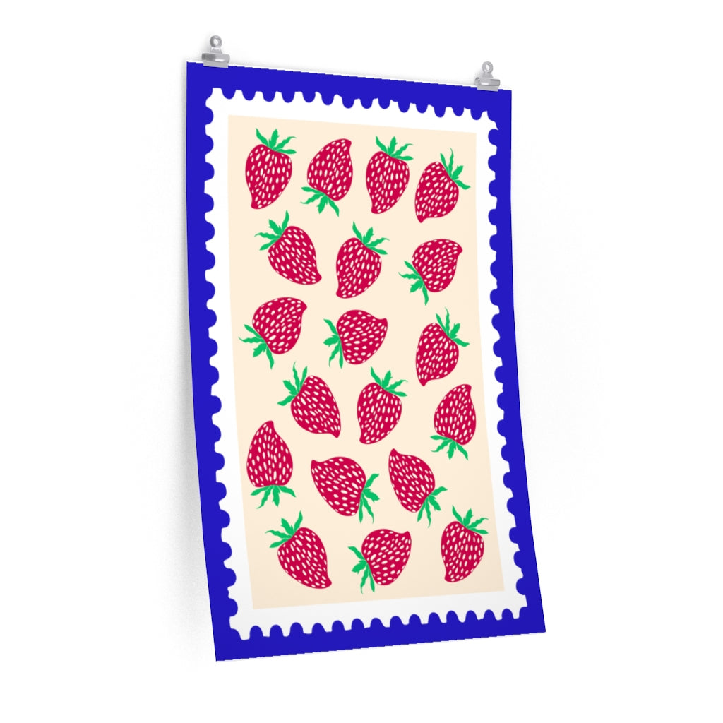 Strawberry Stamp - Art Print
