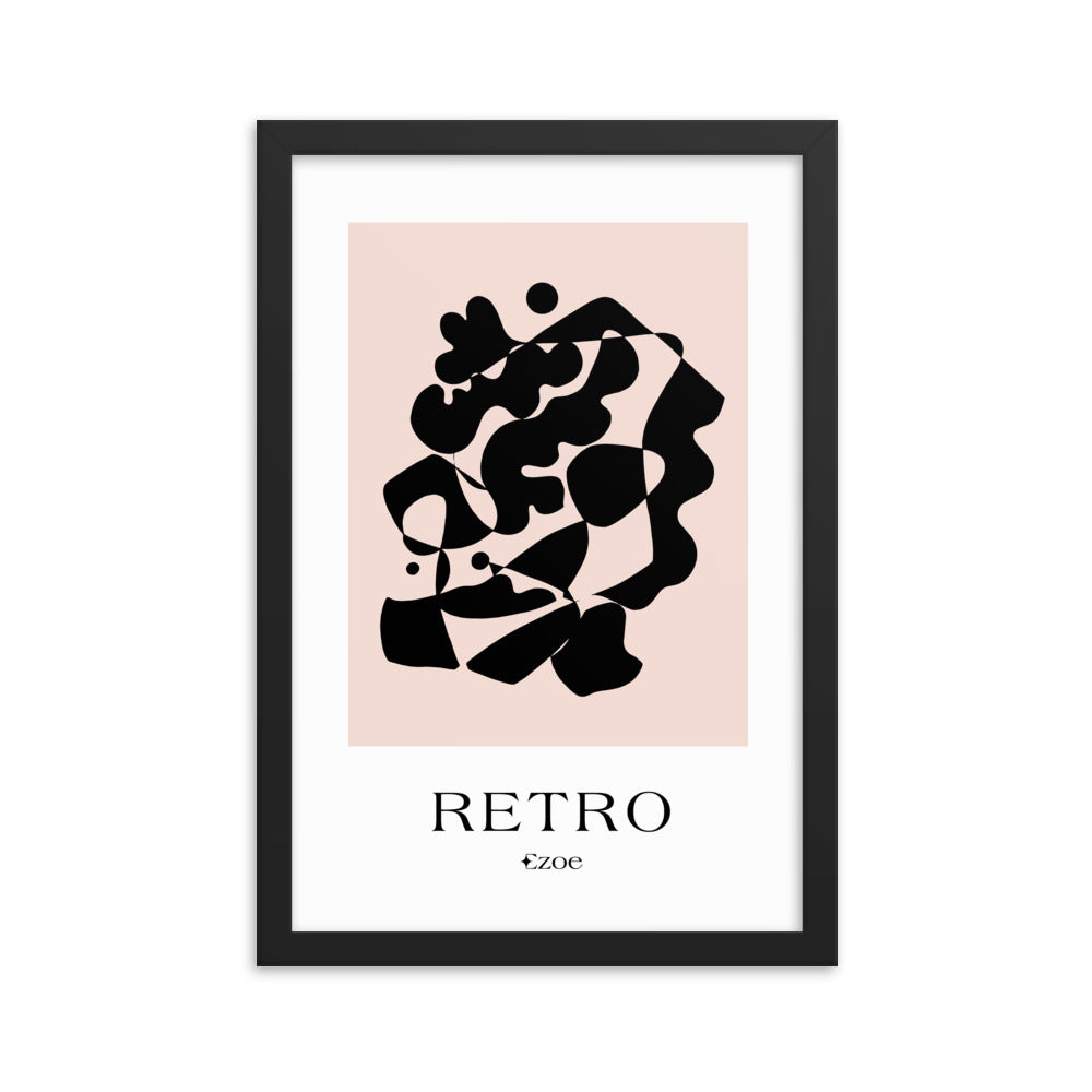 Framed Retro Abstract Art Print