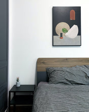 Load image into Gallery viewer, Charcoal Stripe Duvet Cover
